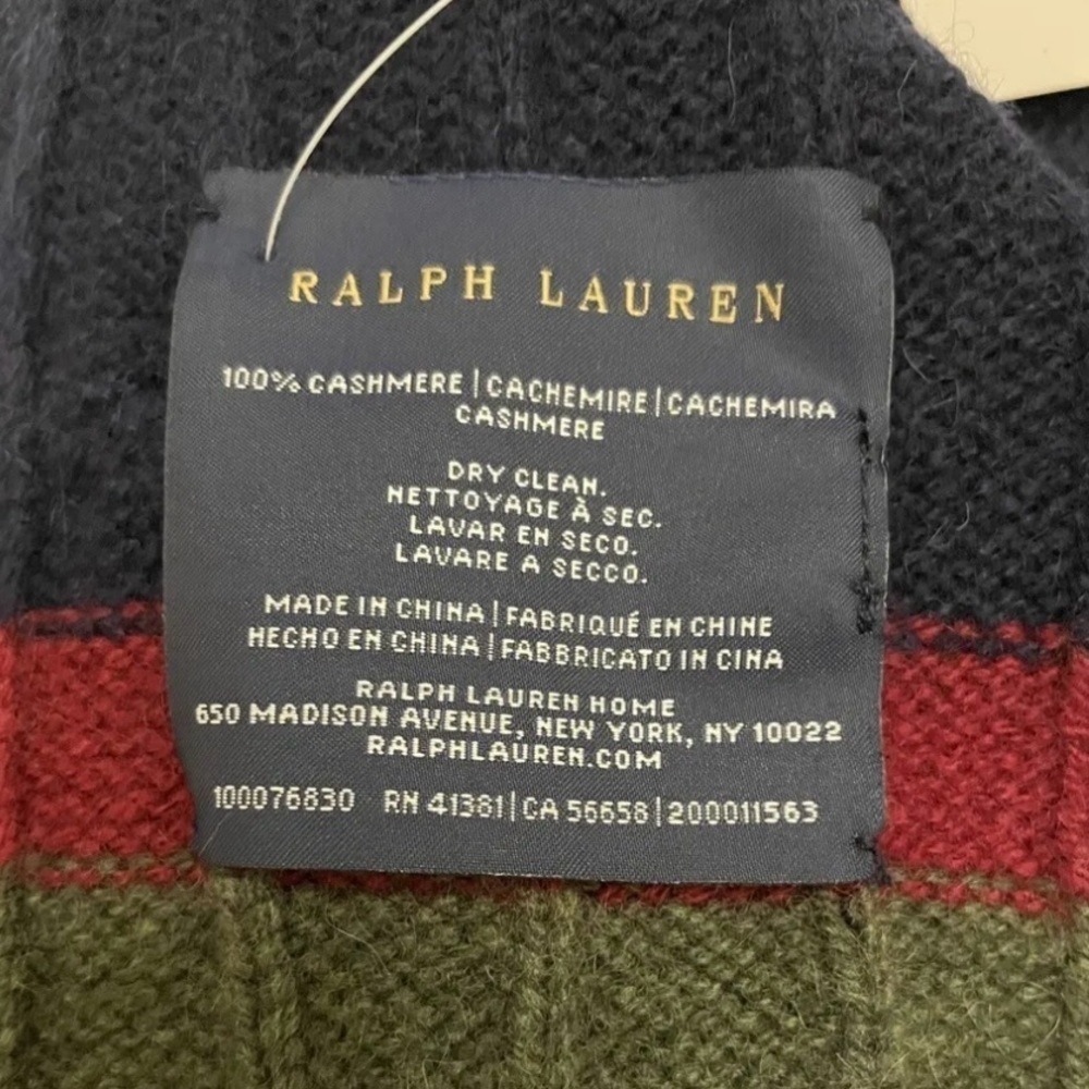Ralph Lauren (NWT) Cricket Cable Knit, 100% Cashmere Throw - Picture 3 of 10